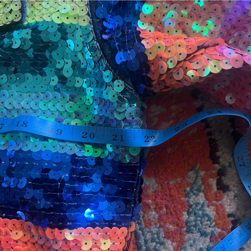 Show Time Sequined Multicolored Jacket One Size - image 4